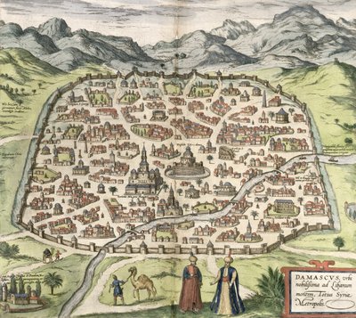 Town Map of Damascus, Syria, 1620 by Unbekannt Unbekannt